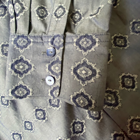 Robert Graham Mens Purple Embroidery Cuff Long Sleeve Cotton Dress Shirt- Sz-XL - Picture 5 of 16